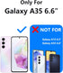 Dssairo for samsung galaxy a35 5g phone case,with 2 pack Tempered Glass Screen Protector?18FT Drop Resistant Matte Back Cover Shockproof Slim Fit ...