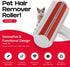 Omega Sun Roller Pet Hair Remover, Dog & Cat Fur Remover, Reusable Lint Roller - Cat and Dog Hair Remover for Furniture, Couch, Carpet, Clothing a...