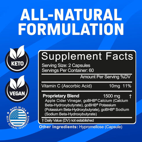 Herbtonics Apple Cider Vinegar with Keto BHB Salts - GLP-1 Support Supplement | Keto Diet Pills for Women & Men | Supports Appetite & Metabolic Fu...