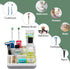 Bathroom Toothbrush Holders for Countertop - Electric Toothbrush Organizer 6 Slots Bamboo Tooth Brush Organization for Kids Family, Toothpaste Hol...
