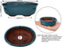 Chinese Bonsai Pot Oval Glazed Flower Pot Planter Home Garden Decor...