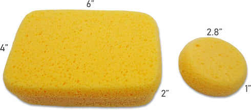 Premium Synthetic Art Crafts Sponges - 6pc Value Pack for Painting, Artists, Pottery, Face Paint, Crafts & Hobbies by Lullingworth®...