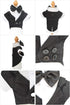Lovelonglong Pet Costume Dog Suit Formal Tuxedo with Black Bow Tie for Small Size Dogs Miniature Schnauzer Clothing Black L...