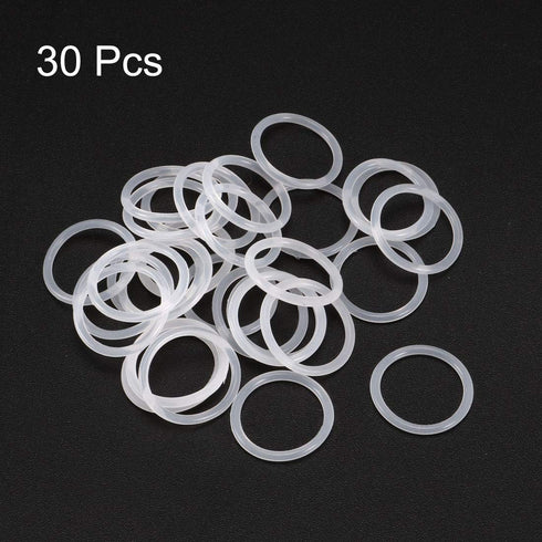 uxcell Silicone O-Rings, 16mm OD 13mm ID 1.5mm Width VMQ Seal Gasket for Compressor Valves Pipe Repair, White, Pack of 30...