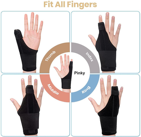 Trigger Finger Splint, Pinky Finger Splints for Finger Pain Relief and Broken Fingers, Little Finger Brace Wrist Support for Carpal Tunnel Arthrit...