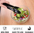 24 Pieces Plastic Salad Tongs, Black Kitchen Serving Tongs, 9 Inch Disposable Utensils Set, Heavy Duty Scalloped, Perfect for Buffets and BBQ, Foo...