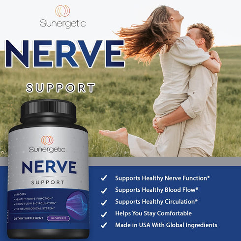 Premium Nerve Support Supplement – with Alpha Lipoic Acid (ALA) 600 mg, Acetyl-L-Carnitine (ALC) & Benfotiamine - Nerve Support Formula for Health...