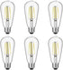 Vintage LED Edison Bulbs, 6W, Equivalent 60W, High Brightness Daylight 5000K, ST58 Antique LED Filament Bulbs with 90+ CRI, E26 Medium Base, Dimma...