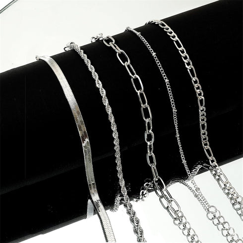 Ankle Bracelet for Women 14K Real Sterling Silver Plated Anklet Bracelets for Women Waterproof Cuban Link Chain Anklets Set for Women Summer Jewel...