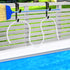 2 Pcs Double Pool Fence Hooks for Pool Equipment - Adjustable Pool Pole Hanger Rustproof Pool Hooks for Poles Black Pool Accessories for Pool Fenc...
