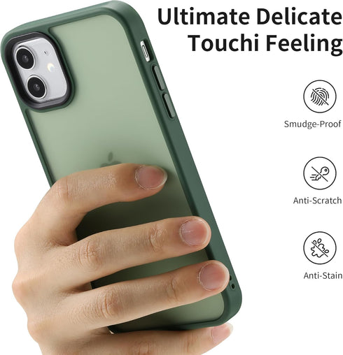 for iPhone 11 Phone Case, Shockproof for iPhone 11 Case, Military Grade Drop Protection, Protective Hard Back Slim Translucent Case for iPhone 11 ...