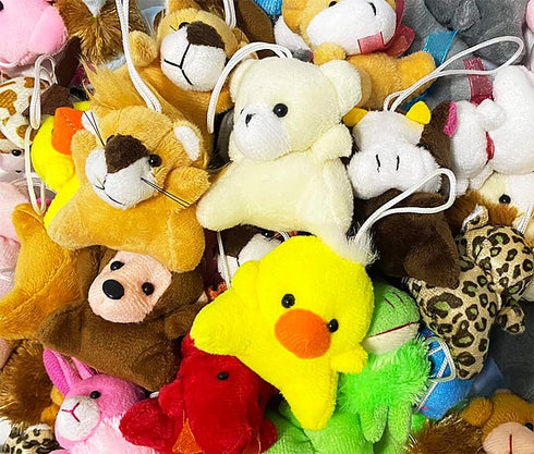 24Pcs Mini Plush Animal Toy Set,Cute Animals Keychain Decoration for Kids ? Adult?Goodie Bag Fillers, Carnival Prizes?Small Stuffed Animal Bulk fo...