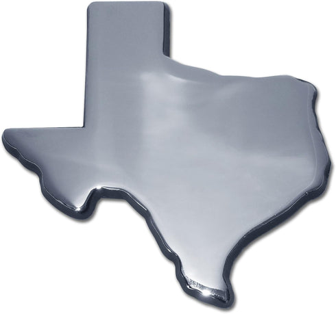Elektroplate State of Texas Chrome All Metal Emblem for Cars, Trucks, and All Auto | Universal Fit at 3.1" x 3.25" | Weatherproof...