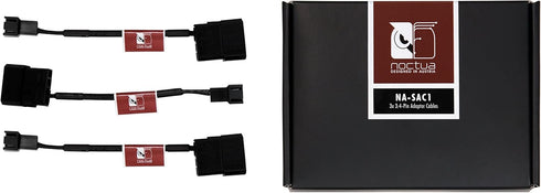 Noctua NA-SAC1, 3 to 4 Pin Adaptor Cables for PC Fans (Black)...