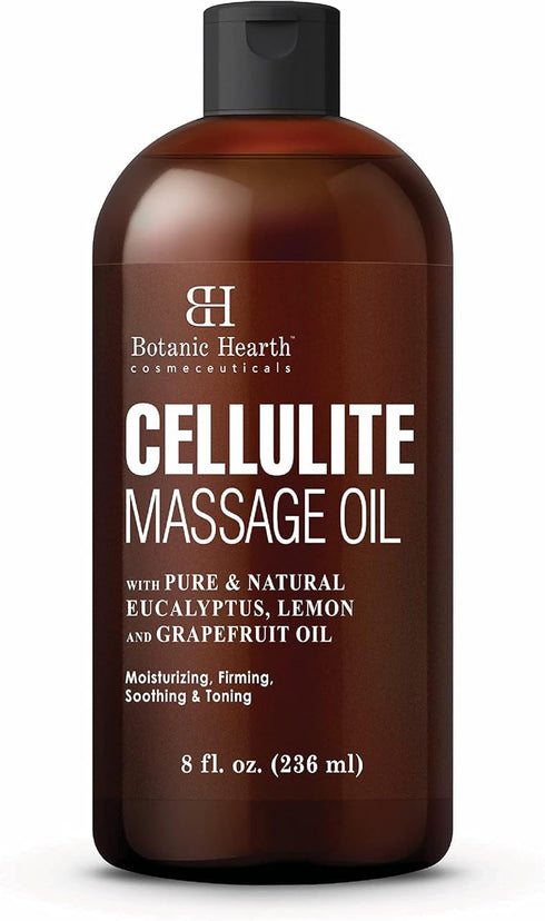 Botanic Hearth Anti Cellulite Massage Oil | Cellulite Oil for Thighs and Butt Firming | Unique Blend of Massage Essential Oils | Improves Skin Ton...