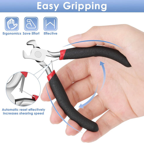 Jewelry Pliers, End Cutting Pliers End Nippers for Zipper Install Stops Repair...