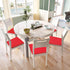 Chair Seat Covers Set of 4 Stretch Red Chair Covers for Dining Room Square Removable Washable Chair Protector Seat Cushion Slipcovers for Kitchen ...