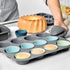 12 Pack Reusable Silicone Cupcake Baking Cups, 3 Shapes of Standard Round & Square & Rectangle,Muffin Liners,Non-Toxic, BPA Free, Dishwasher Safe...