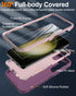 for Samsung Galaxy S23-Plus Case, with Screen Protector, Dust-Proof Port Cover, Full-Body Silicone Rubber Phone Case, Military Grade Drop-Proof Sh...