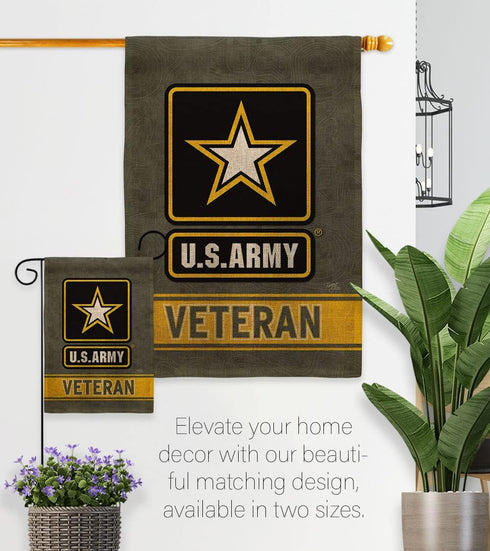 Breeze Decor US Army Veteran Garden Flag Armed Forces Rangers United State American Military Retire Official House Banner Small Yard Gift Double-S...