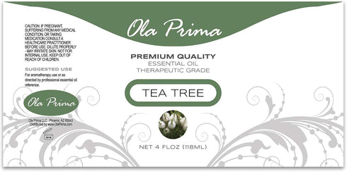 Ola Prima Australian Tea Tree Essential Oil - Therapeutic Grade for Aromatherapy, Diffuser, Hair, Toenail, Face, Acne, Dropper - 4 fl oz - Tea Tre...