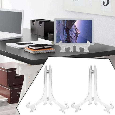 15 Pcs 7 Inch Clear Plastic Easels or Stand/Plate Holders, Displays Pictures/Photos, Artworks, Posters, Small Boards...