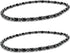 2 pcs Hematite Anklet Bracelet for Women Men 9.5"...