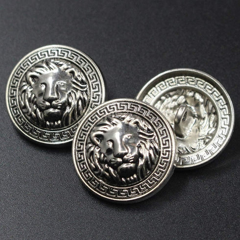 14 Pieces Silver Vintage Antique Metal Blazer Button Set - 3D Lion Head - for Blazer, Suits, Sport Coat,18mm 23mm(Silver)...