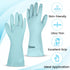 Reusable Rubber Gloves - 3 Pairs Household Cleaning Gloves Latex Free for Kitchen Dishwashing Laundry Cooking and Bathroom, Non - Slip, Small...