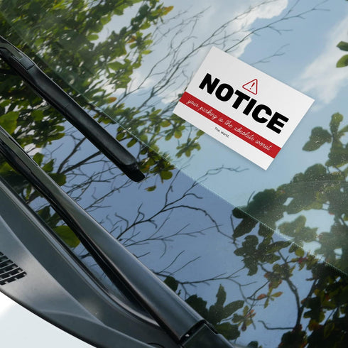 You Park Like an Idiot Sticky Note Pads / 4" x 3" Repositionable Funny Bad Parking Notifications/Two Unique Designs / 50 Sheets Per Pad Set of 6 /...