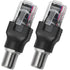 2PCS F Type to RJ45 8P Crystal Head Adapter Female to Male Coaxial Sleeve Converter for Cable Tester Monitor Digital Signal Compatible Black...