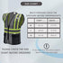 High Visibility Reflective Safety Vest with Zipper and Pockets Translucent Black,L...