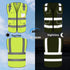Safety Vest for Men High Visibility Vest with 9 Pockets, Hi Vis Reflective Vest with Reflective Strips, Reflective Vest for Men Construction, Meet...