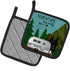 Caroline's Treasures VHA3022PTHD Airstream Camper Adventure Awaits Pair of Pot Holders Kitchen Heat Resistant Pot Holders Sets Oven Hot Pads for C...