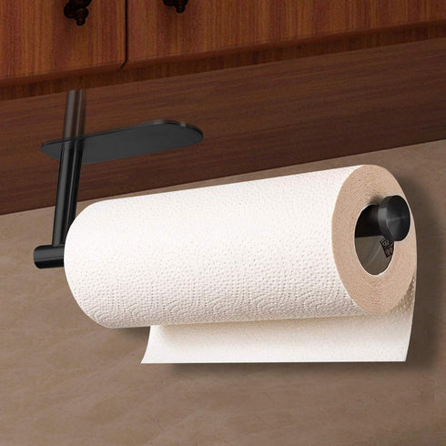 Paper Towel Holder,Paper Towel Holder Under Cabinet Self Adhesive Kitchen Countertop Wall Mount Paper Towel Holders with Screws for Rough Surface,...