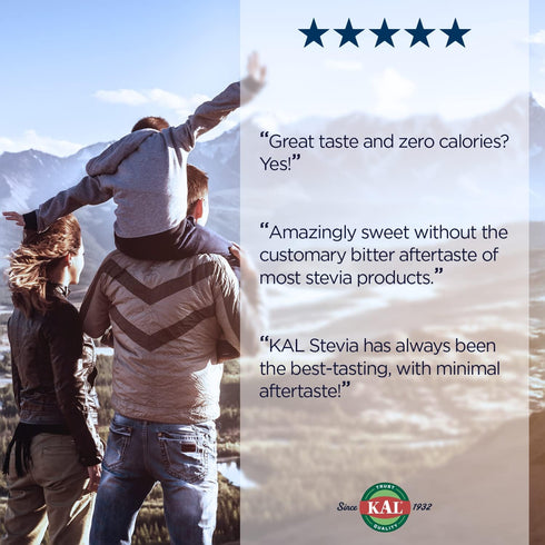KAL Sure Stevia Extract Powder, Low Carb, Plant Based Stevia Sweetener, Great Taste, Zero Calories, Zero Sugar, Low Glycemic & Perfect for a Keto ...