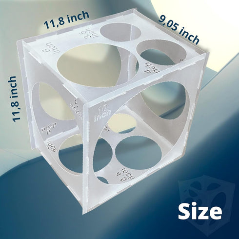 11 Hole Balloon Sizer Cube Box Measurement Tool for Decorations Balloon Sizer Box Holey Sizer...