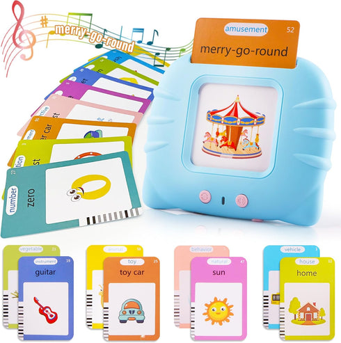 Talking Flash Cards for Toddlers 2-4 Years, 510 Sight Words, Autism Sensory Toys for Autistic Children,Learning Montessori Toys, Educational Presc...