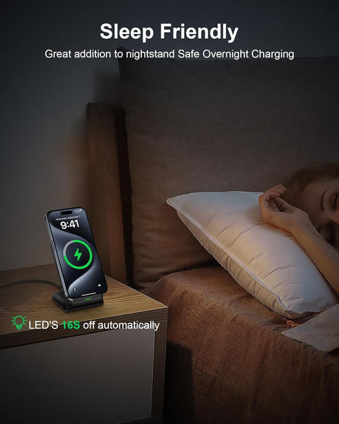 15w Anrdoid Wireless Charging Stand for Google Pixel 8 Pro 7 pro 7a 7 6 pro, QI Wireless Charger Station for Samsung Galaxy S24 S23 S22 Ultra Appl...
