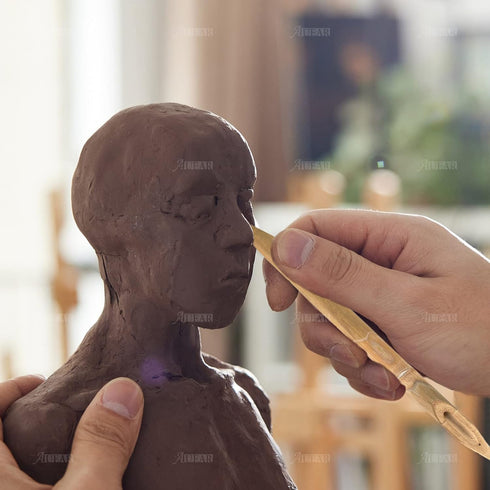 AUEAR, 3 Pack Bamboo Double Head Pointed Stylus Pen Bamboo Reed Pens Pottery Ceramic Shaping Tools Polymer Clay Tool......