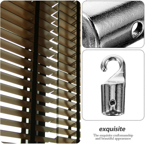 Angoily 4Pcs Blind Wand Hook Tip Replacement Metal Hardware Tilt Wand Tip Repair Window Blind Wand Hook Accessory for Vertical Blinds Broken Horiz...