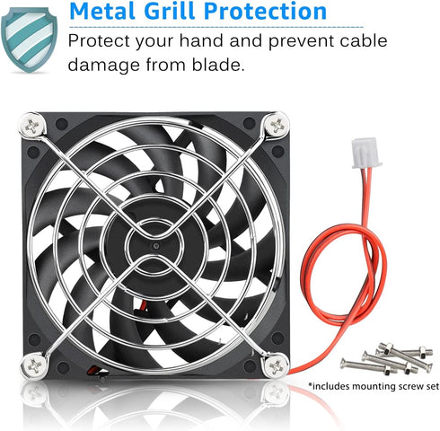 Gdstime 80mm x 80mm x 10mm DC 5V Brushless Cooling Fan 2PIN...