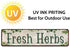 Fresh Herbs Metal Sign Country Farmhouse Home Gardener Tin Sign Decor Sign 4" x 16"...