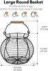Flexzion Chicken Egg Basket Wire Egg Holder with Wooden Handles for Egg, Fruits, Vegetables Storage, Display Metal Mesh, Basket Holder Countertop ...
