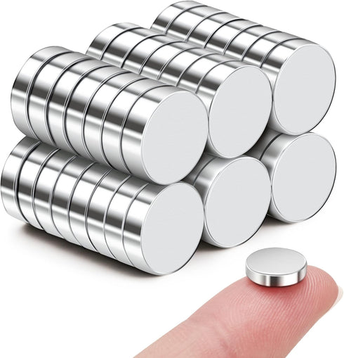 SMARTAKE 45 Pcs Refrigerator Magnets, 10x2.6mm Small Round Fridge Magnets, Multi-Use Premium Neodymium Office Magnets for Fridge, Whiteboard, Bill...