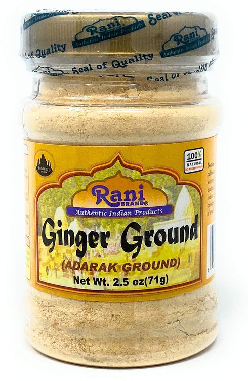 Rani Ginger (Adarak) Powder Ground, Spice 2.5oz (71g) PET Jar ~ All Natural | Vegan | Gluten Friendly | NON-GMO | Kosher | Indian Origin...