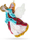 Angel Playing Music on Harp Blown Glass Christmas Ornament...