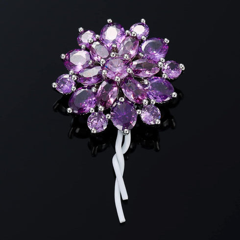 2 Pcs Sliver Rhinestone Buttons Crystal Embellishments for Clothing Jewelry Making DIY Decoration Bottons for Sewing Crafts Wedding Bridal (Purple...