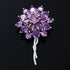 2 Pcs Sliver Rhinestone Buttons Crystal Embellishments for Clothing Jewelry Making DIY Decoration Bottons for Sewing Crafts Wedding Bridal (Purple...