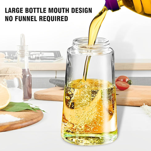 Oil Dispenser for Kitchen, 2 in 1 Oil Dispenser and Oil Sprayer, 16.5oz/470ML Oil Dispenser Bottle Spray and Pour with Brush for Air Fryer, Kitche...